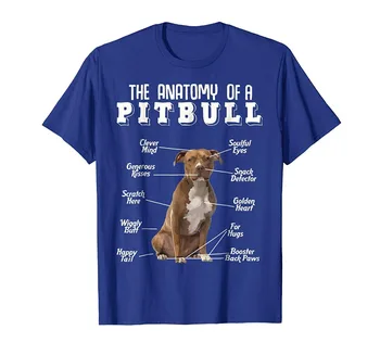 Anatomia Unui Pitbull T-Shirt T-Shirt 2020 Vara Noi De Brand De Îmbrăcăminte Pentru Bărbați Rece O-Gât Topuri Neon Tricou Tricouri