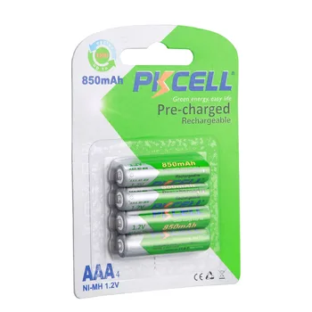 1~6 Pack 4Pieces/Pachet Pkcell 1.2 V AAA 850mAh Baterii Reîncărcabile Ni-MH 3A nimh Acumulator de schimb