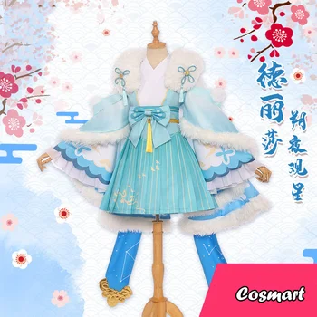 Anime Honkai Impact 3 Theresa Apocalipsa Luna Noua Noaptea Stelelor Elegant Kimono Dress Uniform Costum De Halloween Pentru Femei 2020