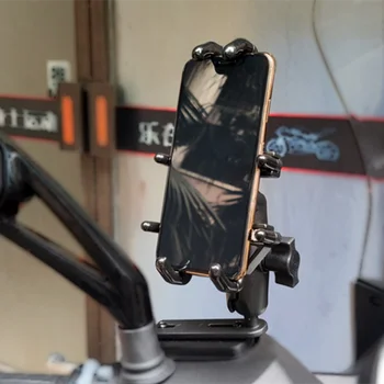 Aliaj de aluminiu Ghidon Motocicleta Oglindă Rezervor de Gaz Brack Rezervorul Ambreiajului Bază M10 Muntele cu Telefon Mobil Universal Suport de Prindere
