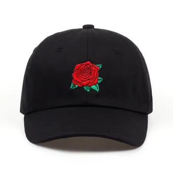 2018 nou Trandafir Rosu Floare Șapcă de Baseball pentru Femei Snapback Cap Cu Tata Pălărie de sex Feminin Hip Hop Soarele de Vară brand cap pălării en-gros