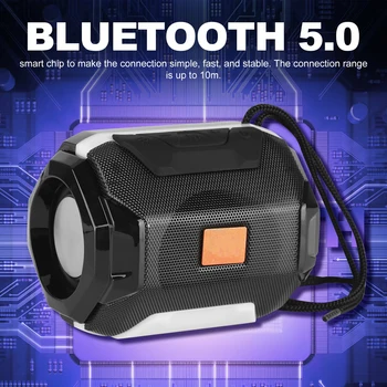 Portabil Bluetooth 5.0 Difuzor Wireless Stereo Bass Sunet Stereo subwoofer Sport în aer liber, Suport TF Card Radio FM AUX