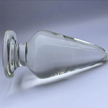 6cm Grosime Sticlă Clară Anal Plug Jucarii Sexy pentru Femei Dop de Fund Fund Stimularea Sticla Vibrator Adult Produse de Prostata pentru Masaj Bărbați