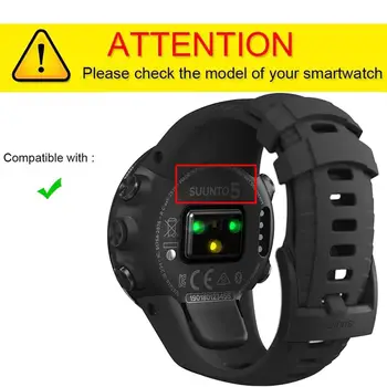 Wtitech trupa de Înlocuire Silicon Moale Bratara Curea cu Catarama de Metal pentru Suunto5 Smartwatch