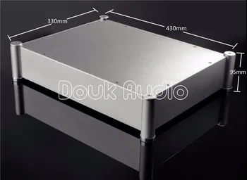 Nobsound șasiu din Aluminiu DAC caz amplificator cabina de DIY Cabinet HiFi Cutie 430*95*330 mm