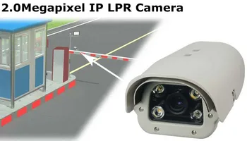 Lihmsek 5-50mm Megapixeli ONVIF, POE IP LPR Camera 2Megapixel 1080P Numărul Camera Placă de Rețea cu 4buc IR Array Led-uri Albe