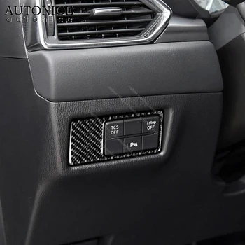 Real Fibra de Carbon ESP LDW LDA i-a opri Comutatorul ASR Acoperire Cadru Trim Fit pentru Mazda3 Mazda6 Mazda2 CX-5 CX-3, MX-5 CX5 CX3 MX5