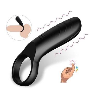 Masculi Penis Vibrator Inel Dubla Penetrare Penis Vibrator Cu 10 viteze Vibratoare punctul G Stimulator Clitoridian Jucarii Sexuale pentru Barbati