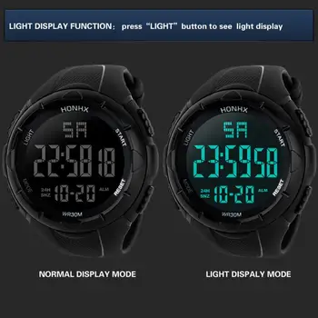 Ceas barbati 2019 Bărbați de Lux Analog Curea din Silicon Digital Militar Armata Sport LED-uri Impermeabil Mens Ceas horloges mannen A0