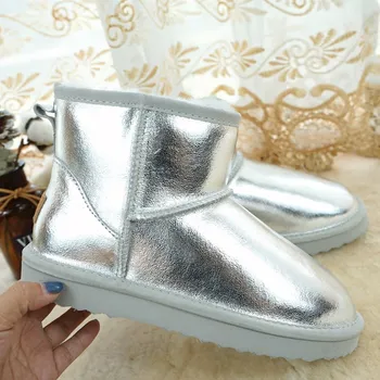 2020 de inalta calitate brand Australian de iarnă doamnelor cizme de zapada de vacă cu două straturi de piele glezna cizme pentru femei clasic de mari dimensiuni 35-44