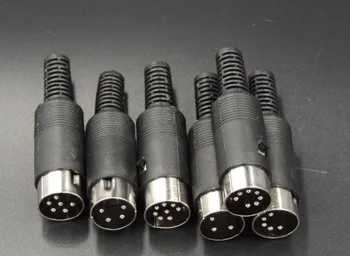 10 Buc DIN 3 4 5 6 7 8 Pin Male Plug Lipire Conector cu Mâner de Plastic 13mm DIY Adaptor