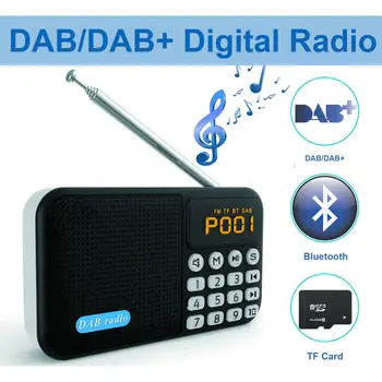 Reîncărcabilă Display LCD Digital DAB+FM BT4.0 TF Radio Player Portabil Mini Radio MP3 Bluetooth Speaker Buzunar Radio Digital DAB