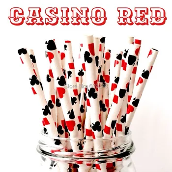 100buc Culori Amestecate Casino Red Carti de Joc de Băut Hârtie de Paie,mai Ieftine Biodegradabile Epocă Consumabile Partid Ziua de nastere