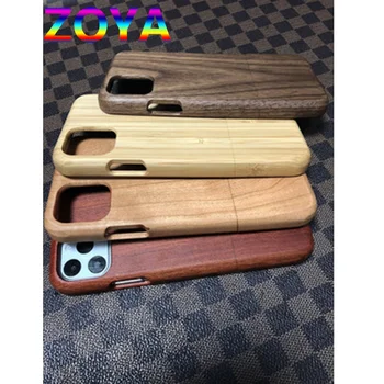 De înaltă calitate pentru iPhone 7 8 Plus X S R, Max 11 12 Pro Max mini SE integral din lemn masiv de telefon mobil caz din lemn cu capac de protecție