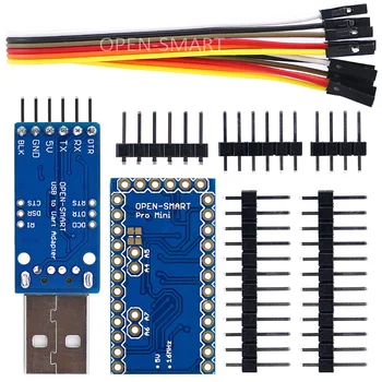 Pro Mini ATmega328P 5V / 16MHz Dezvoltarea Bord + CH340 USB to TTL Converter Programator CH340G Module pentru Arduino