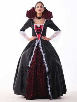 Femeie Vampir, Zombie Costum Halloween, Mireasa Fantoma Mascat Costume Femei Rochie De Regina Vrăjitoare De Halloween Cosplay