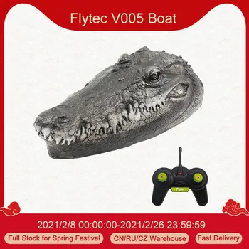 Flytec V005 2.4 GHz Simulare RC Crocodil Barca 15km/h Control de la Distanță RC Barca pentru Unitatea de Păsări de apă Proteja Piscina Spoof Jucarii