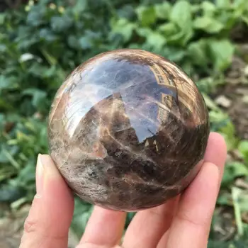 Negru Natural piatra sfera de cuarț, minerale, cristale, geme minge de vindecare reiki bine acasă decorare
