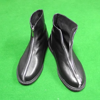 Autentice din Piele de Barbati de moda Glezna cizme a subliniat toe falt zip Pantofi Oxford Pentru Barbati rochie de petrecere pantofi femei bărbați dimensiune 36-46