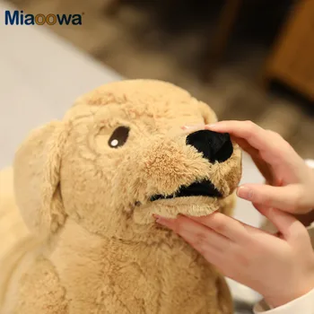 35/75cm Viața Reală Drăguț Câine Labrador Jucării de Pluș Simulare Animal de Pluș Papusa Moale Desene animate Somn Perna Cadou pentru Copii Fete Copii