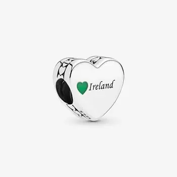 2020 Noua Moda de Înaltă Calitate S925 Irlanda, țara Galilor,Anglia, Scoția Dragoste Inima Farmecul DIY Originale Femei Bijuterii Cadou