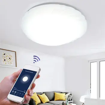 48W WiFi LED Lumina Plafon fără Trepte de Reglaj APLICAȚIE de Control de Plafon Lumina Living Sufragerie Dormitor Funcționează Lampa Felinar