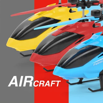 Jucarii pentru copii de Drone care Zboară Elicopter Jucării pentru Copii LED Intermitent Copii de Asamblare Infraed Inducție Aeronave Avioane Cadou de Ziua de nastere