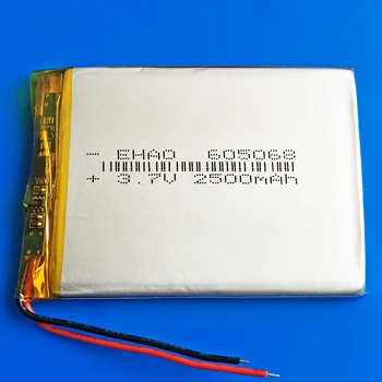 5 buc 3.7 V 2500mAh litiu polimer Li-po baterie reîncărcabilă 605068 pentru GPS DVD PAD power bank camera tablet PC Speaker PDA
