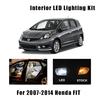 9pcs LED Alb Lumina de Interior Lectură Tavan Becuri Kit se Potrivesc Pentru perioada 2007-2010 2011 2012 2013 Honda FIT Harta Dom Licență Lampa