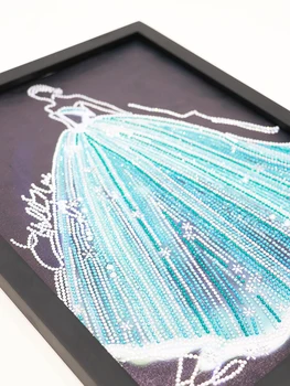 Cu Cadru 5D DIY Diamant Pictură Specială Forma de Diamant Broderie Decor Acasă de Cadouri Handmade pentru Nunta, Cadou Mireasa