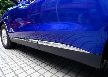 Lapetus Auto Styling Ușă Laterală Linie Garnitura Corp Trim Accent De Turnare Prin Acoperire Rama Capacului Ornamental Se Potrivesc Pentru Jaguar F-Pace 2017 - 2020