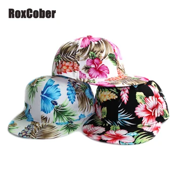 RoxCober Femei Snapback Hat Flori Colorate Sepci de Baseball Reglabil Plaja Hip Hop Pălării Street dance Capace Viziere
