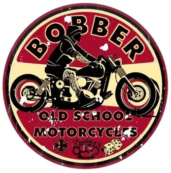 Bobber Vechi De Școală Motociclete Autocolant Cafe Racer Retro Vintage #1
