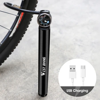 Noi Pliabil 120PSI Reîncărcabilă Pompa de Aer Anvelope Pneumatice fără Fir Compresor Portabil Tip C USB Pompa de Aer Pentru Anvelope de Biciclete Bile