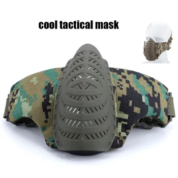 În aer liber Tactice Jumătate Masca Airsoft Protecție Militară CS Biochimice Joc Cosplay Măști de Fotografiere de Vânătoare Masca de Paintball