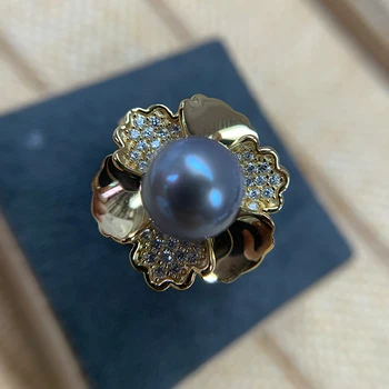 YIKALAISI 925 de Bijuterii de Argint Aplatizată Perla Inele 2020 Naturale Fine bijuterii Perla de 8-9mm Inele Pentru Femei en-gros