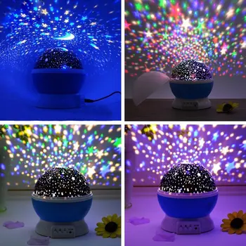 Proiector Cer stele Romantic Cosmos Lampa de Noapte cu LED Lampa de Proiecție Decorare Dormitor Portabil Decor Acasă Copil Cadou