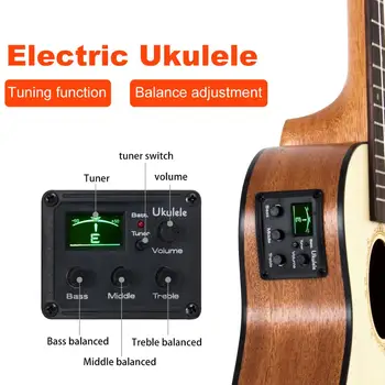 Kmise Ukulele Concert electro-Acustică Solid de Molid 23 Inch 18 Freturi Ukelele Uke 4 String Hawaii Chitara cu Sac Mare
