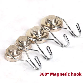 1buc Magnetic Cârlig de 360 de Grade de Rotație Puternic Magnet din Otel Cu Orificiu de Aspirație Ceașcă de Pivotare Cârlige Puternice Grele din Neodim