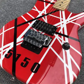 5150 cu Dungi Serie de chitara Electrica, grif Maple, Floyd Blocare Tremol Eddie Van Halen stil Guitarra