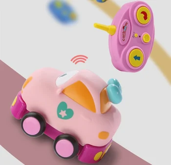 2019 Noi Copii Electric Desene animate 40m Masina Control de la Distanță cu Muzica pentru Copii Mini Masini RC Jucării de Crăciun pentru Copii Cadouri