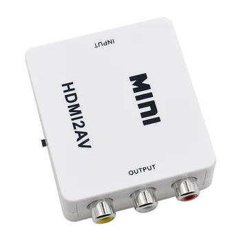 CHIPAL Mini HDMI2AV RCA CVBS Adaptor HDMI 1080P la AV Convertor Video Compozit NTSC PAL Scala Cablu de Alimentare USB Pentru PS4 HDTV