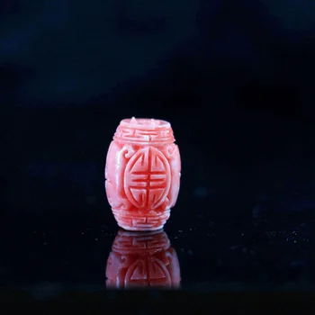 Noul roz imitație artificială coral 8*13mm 14*20 mm coloană cilindrică a tamburului sculptură bine margele vrac accesorii 5pcs B919