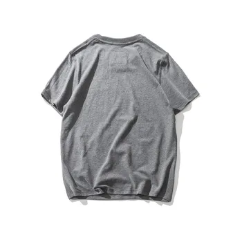 10218-cu mânecă Scurtă T-shirt de vară pentru bărbați de culoare solidă gât rotund jumătate mâneci casual slim top la modă