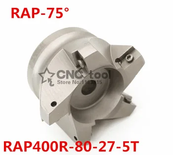 RAP400R 80-27-5T 75 Grad Ridicat Pozitive Față Moara Diametru de Tăiere Pentru APMT1604 insertii