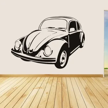 Vw Beetle de Vinil de Perete Decal stil Retro Detașabil Home Decor Living Artă Murală Decalcomanii Autocolante de Vehicule de Calitate Perfectă ZA397