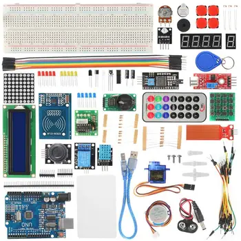 RFID Starter Kit Motor pas cu pas Incepator Suită de Învățare cu Cutie de vânzare cu Amănuntul de Componente Electronice Fun Kit pentru Arduino UNO R3
