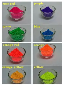 8 Culori neon Fluorescent Neon Pigment Pulbere pentru lac de Unghii si Pictura si Imprimare 1 lot= 10g*8colors=80g