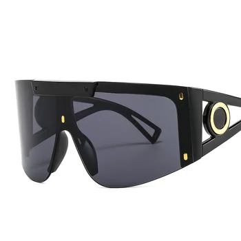 Supradimensionate Scut Vizor Masca ochelari de Soare Femei Bărbați Windproof Ochelari de Soare O Bucată Mare Rama de Ochelari Nuante Sport UV400 Obiectiv Clar