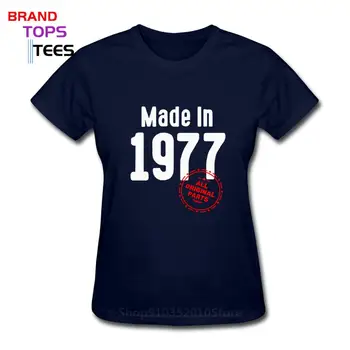 Vintage-a Făcut În 1977, Toate Piesele Originale tricou femei Născut în 1977 tricouri Retro Mama Mama de ziua Recunostintei Ziua tricou